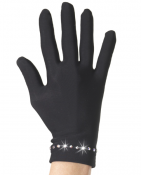 536 svarta handskar med kristall