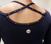 6660 Tröja Navyblue med kristaller