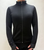 Ny2 Fleecejacka med kristaller svart