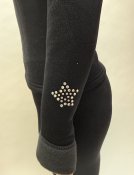 Ny2 Fleecejacka med kristaller svart