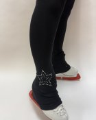 Polarfleecetights med kristaller Svart