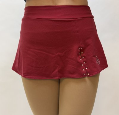 304 Sagester kjol med slits Bordeaux