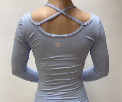 6660 Tröja Ljusblå med kristaller