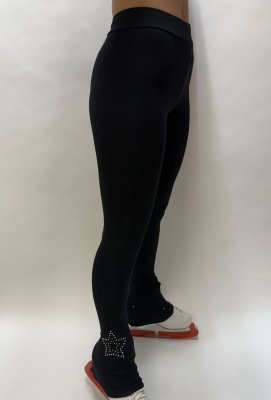 Polarfleecetights med kristaller Svart